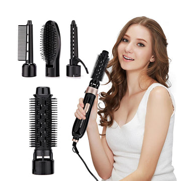 4 in 1 Hair Dryer Brush – Hot Air Comb, Hair Curler, Straightener & Volumizer | Negative Ion Technology