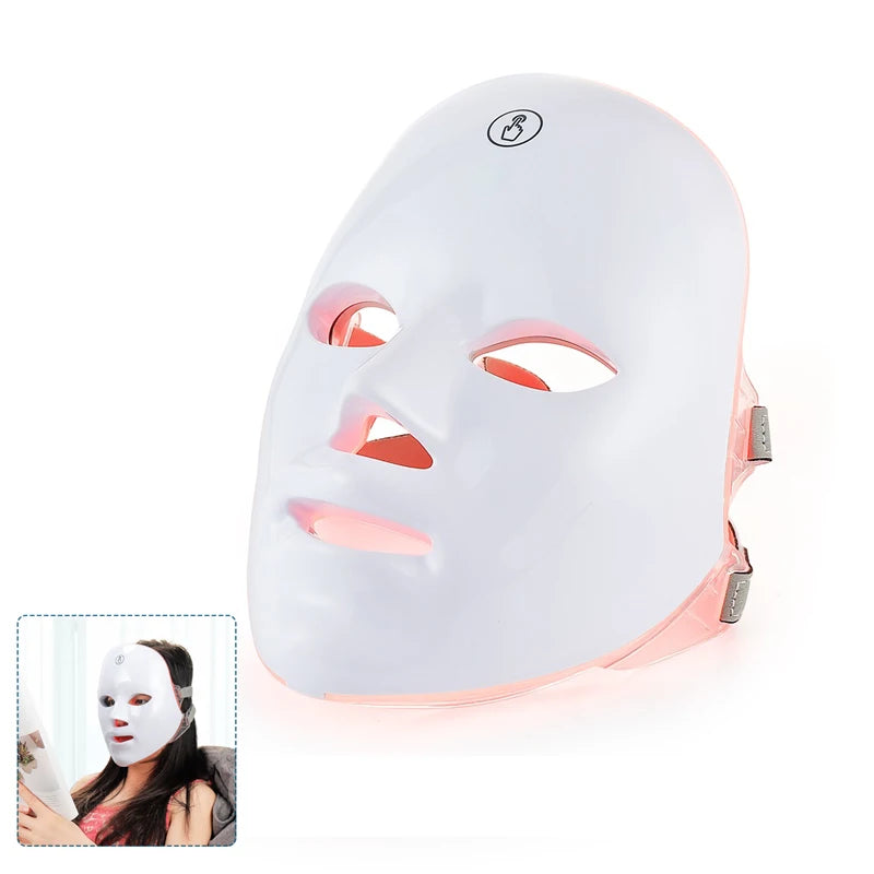 Luna Glow™ LED 7-Color Rejuvenation Mask – Wireless Facial Therapy