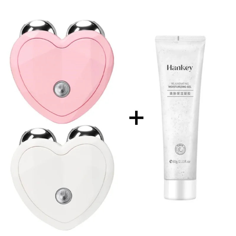 3D Microcurrent Face Massager – Mini Facial Lifting Roller with Sonic Vibration & Skin Tightening